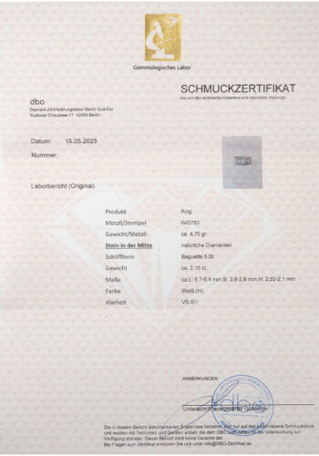 Datiert 2003 – Vintage Diamantring – Bild 6