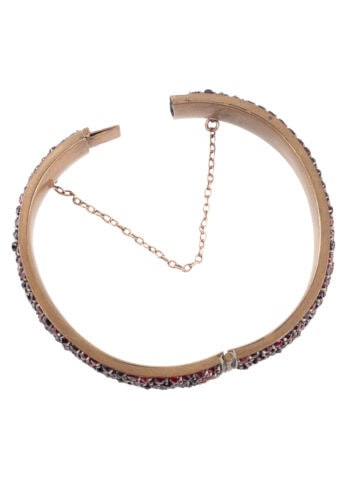 Um 1880 – Böhmischer Granatarmreif – Bild 4