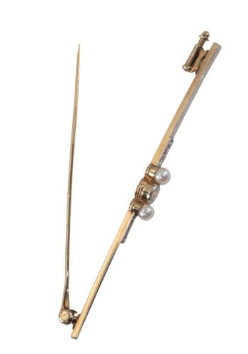 Um 1930 – Stabbrosche in Gold – Bild 3