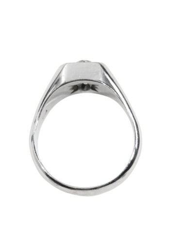 Um 1960 – Herrenring in Weißgold mit Diamant – Bild 5