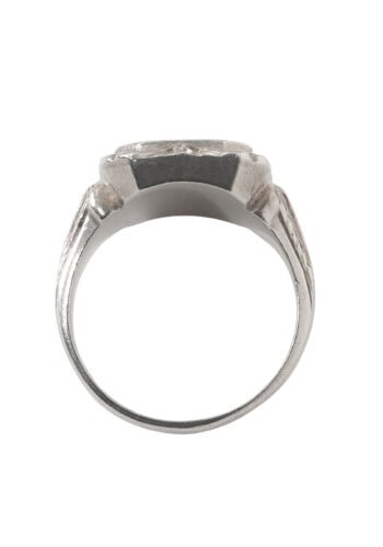 Um 1900 – Herrenring aus Silber – Bild 4