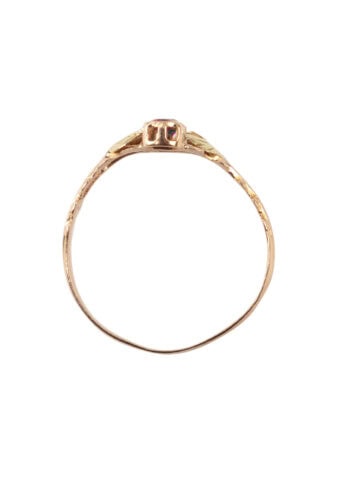 Um 1900 – Art Nouveau Ring mit Rubine und Smaragd – Bild 5