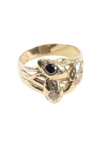 Um 1900 – Jugendstil Schlangenring – Bild 3