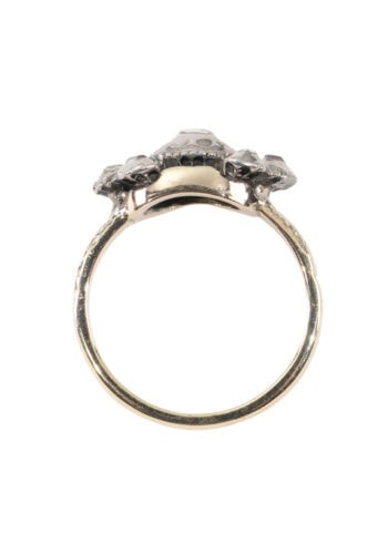 Um 1790/1900 – Diamantring in Silber und Gold – Bild 5