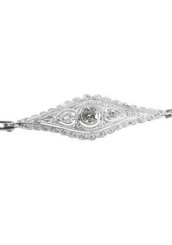 Um 1920 – Art Déco Armband mit Diamanten – Bild 3