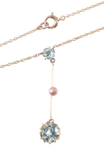 Um 1910 – Collier mit Aquamarin – Bild 3