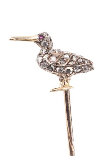 Um 1900 – Krawattennadel mit Diamanten – Bild 3