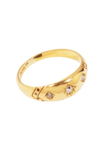 Datiert 1917 – Bandring mit Diamanten – Bild 3