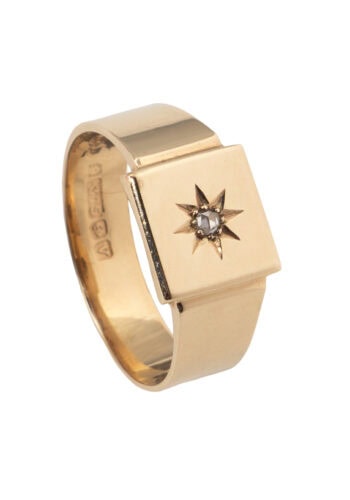 Datiert 1945 – Art Déco Herrenring