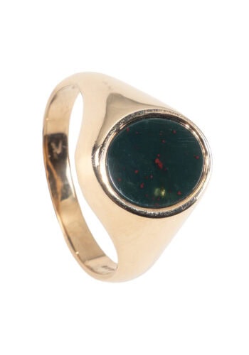 Datiert 1959 – Herrenring/Siegelring mit Blutjaspis