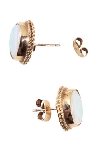 Datiert 1979 – Vintage Opalohrringe – Bild 3