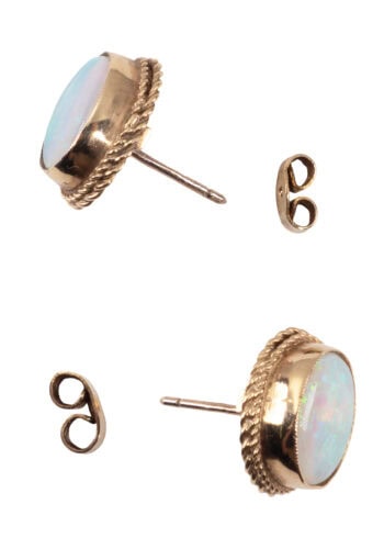 Datiert 1979 – Vintage Opalohrringe – Bild 4