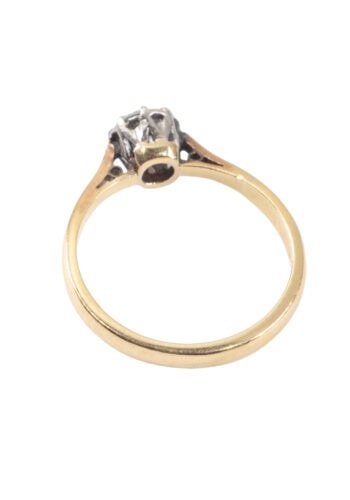 Um 1950 – Vintage Verlobungsring mit Diamantsolitär – Bild 4