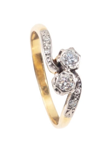 Um 1910 – Moi et Toi Ring mit Diamanten