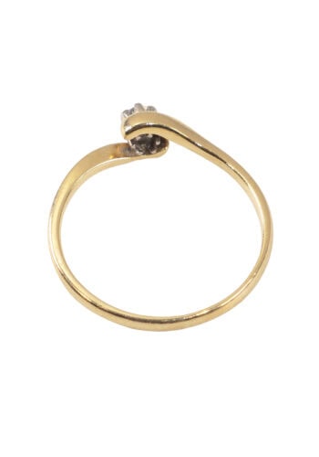 Datiert 1984 – Vintage Verlobungsring mit Diamantsolitaire – Bild 3