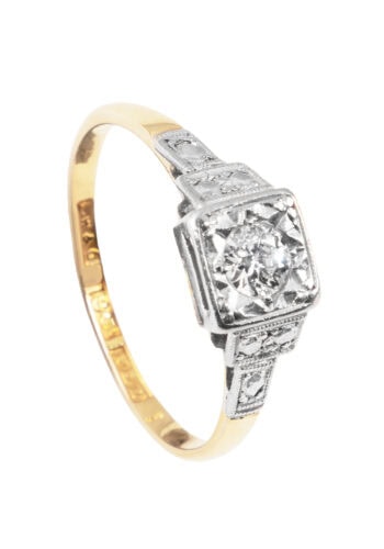 Um 1930 – Art Déco Diamantring