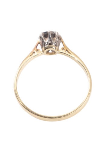 Um 1950 – Verlobungsring mit Diamantsolitaire – Bild 4