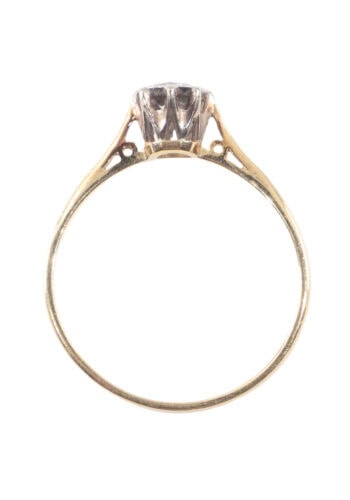 Um 1950 – Verlobungsring mit Diamantsolitaire – Bild 5