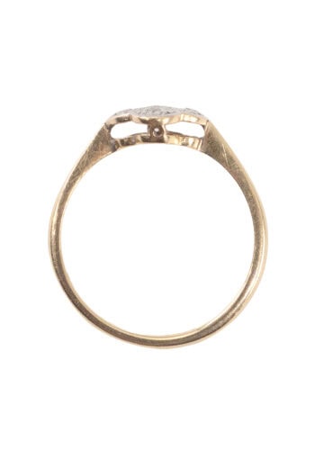 Um 1920 – Art Déco Ring mit Diamanten – Bild 4