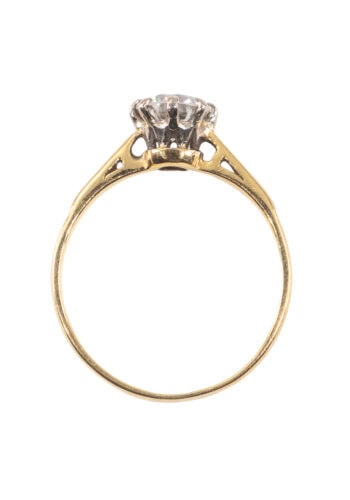 Um 1950 – Vintage Verlobungsring mit Diamantsolitaire – Bild 5