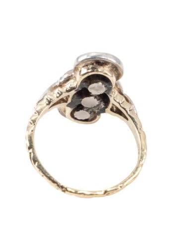 Um 1920 – Art Déco Ring mit Diamanten – Bild 4