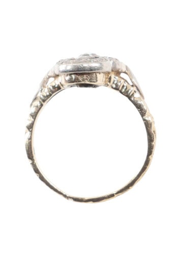 Um 1920 – Art Déco Ring mit Diamanten – Bild 5