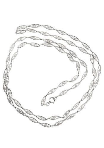 Um 1890 – Jugendstil Longguard Silberkette