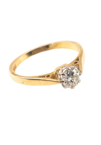 Datiert 1979 – Verlobungsring mit Diamantsolitaire – Bild 3