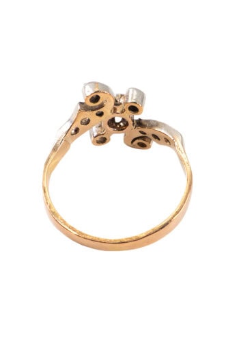 Um 1900 – Art Nouveau Ring mit Diamanten – Bild 4