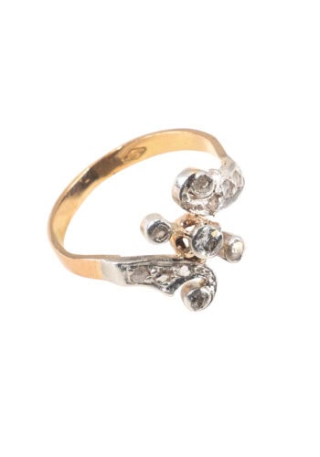 Um 1900 – Art Nouveau Ring mit Diamanten – Bild 3