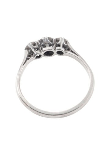 Um 1950 – Trilogy - Verlobungsring mit Diamanten – Bild 4