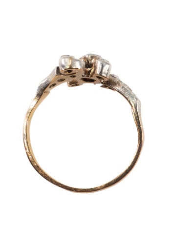 Um 1900 – Art Nouveau Ring mit Diamanten – Bild 5