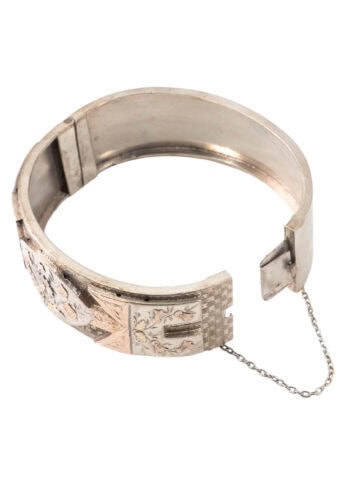 Um 1895 – Silber Armreif – Bild 3