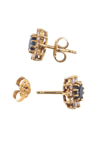 Um 1970 – Saphir Diamantohrstecker – Bild 3