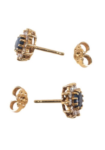 Um 1970 – Saphir Diamantohrstecker – Bild 4