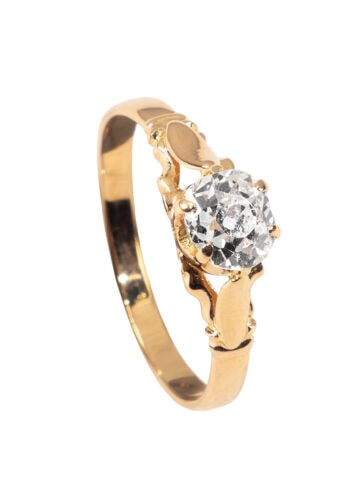 Um 1980 – Verlobungsring mit Diamantsolitaire