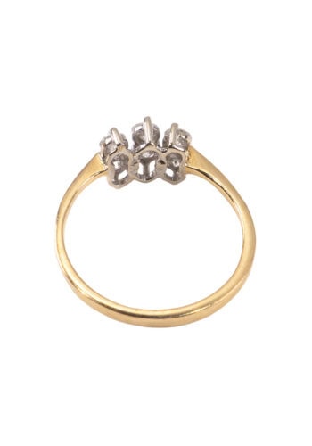 Um 1980 – Vintage Diamantring mit 6 Diamanten – Bild 3