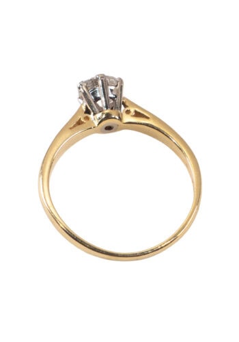 Datiert 1994 – Vintage Verlobungsring mit Diamantsolitaire – Bild 4