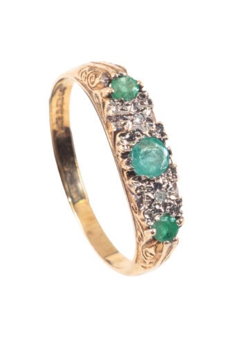 Um 1980 – Vintage Smaragdring