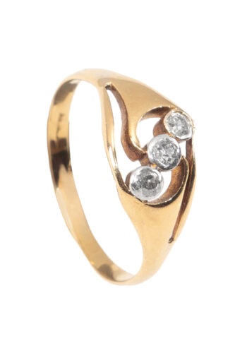 Um 1910 – Art Nouveau Ring mit Diamanten
