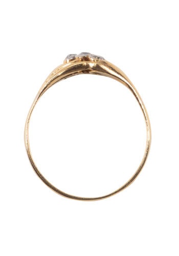 Um 1910 – Art Nouveau Ring mit Diamanten – Bild 4