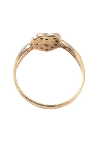 Datiert 1967 – Vintage Diamantring in Herzform – Bild 3