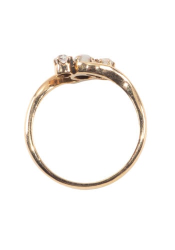 Datiert 1909 – Art Nouveau Ring mit Diamanten – Bild 5