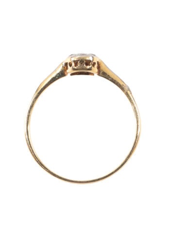 Um 1920 – Art Déco Ring mit Diamanten – Bild 4