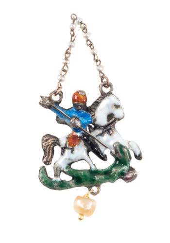 Um 1880 – St. Georg Anhänger