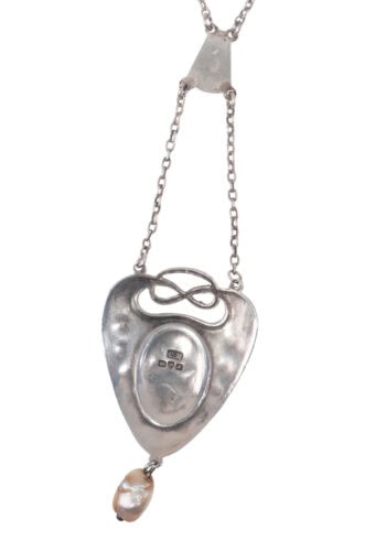 Datiert 1912 – Art Nouveau Collier in Silber – Bild 4