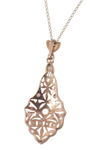 Um 1920 – Goldanhänger mit Diamanten – Bild 4