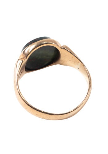 Datiert 1928 – Herrenring/Siegelring mit Blutjaspis – Bild 3