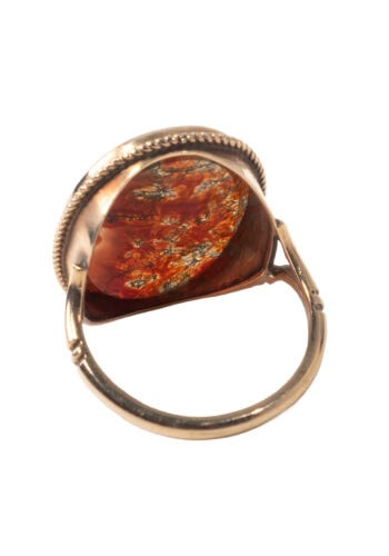 Um 1900 – Herrenring/Siegelring mit Achat – Bild 3