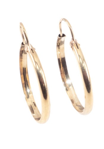 Um 1970 – Goldcreolen Vintage – Bild 3